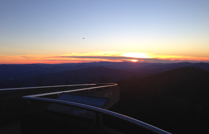 Clingmans Dome At Sunset