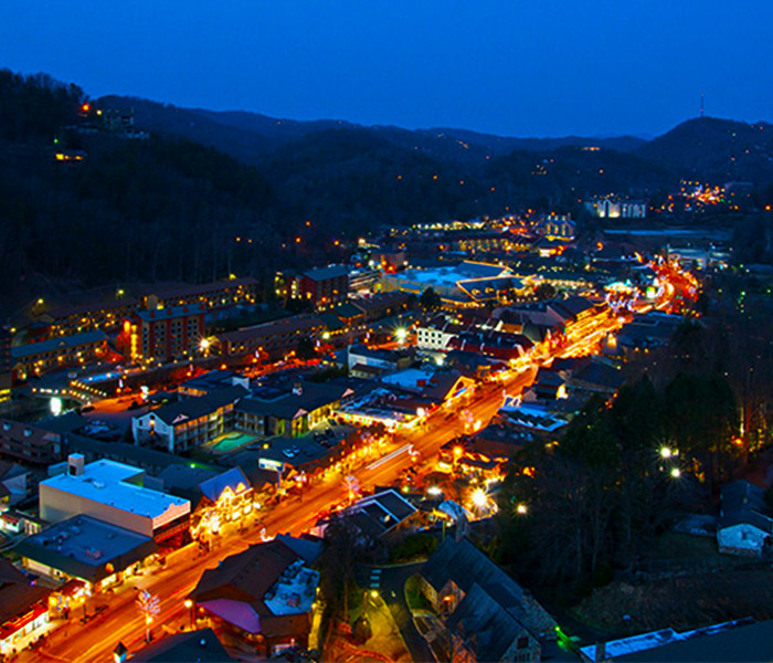 Night Time View From Gatlinburg Observation Tower