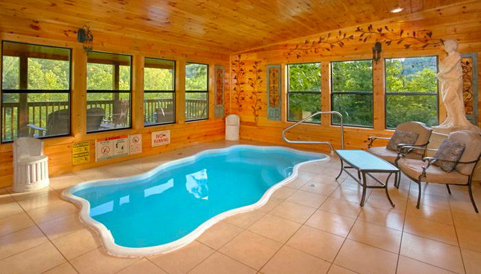 Log Cabin With Indoor Pool