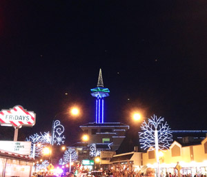 Gatlinburg Space Needle at Christmas Parade