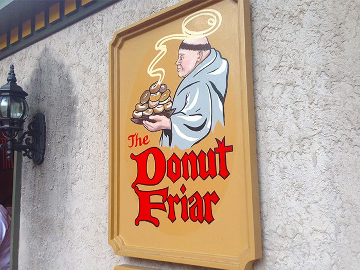 Sign For the Donut Friar in Downtown Gatlinburg