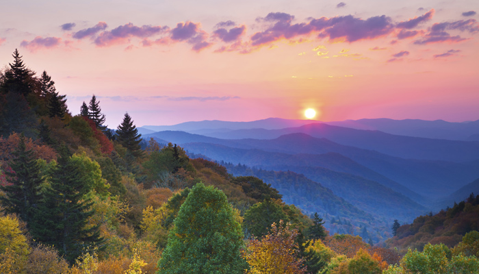 View From Newfound Gap in the Smoky Mountains