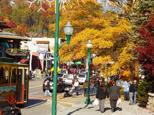 Downtown Gatlinburg in Fall