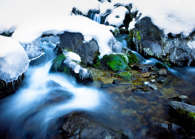 Frozen River in the Smoky Mountains