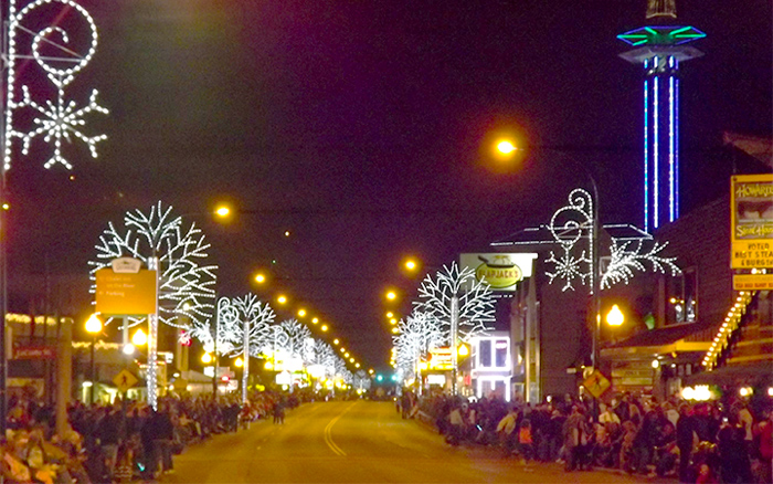 View of Downtown Gatlinburg at Night