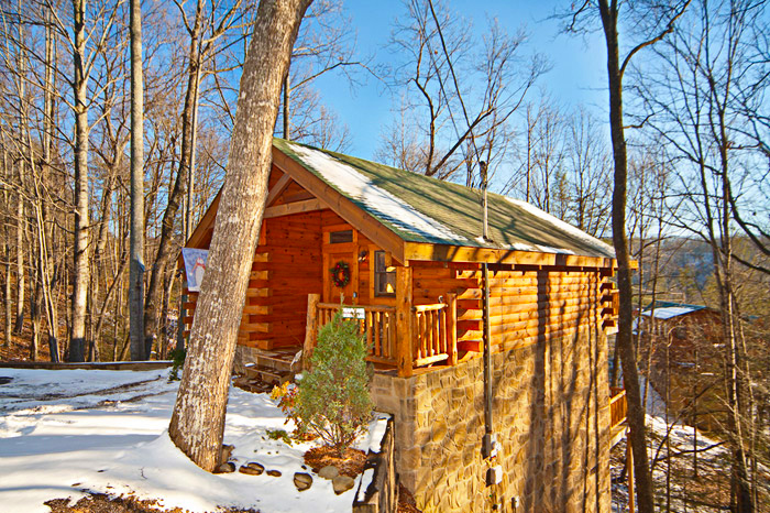 Winter Cabin in the Snow