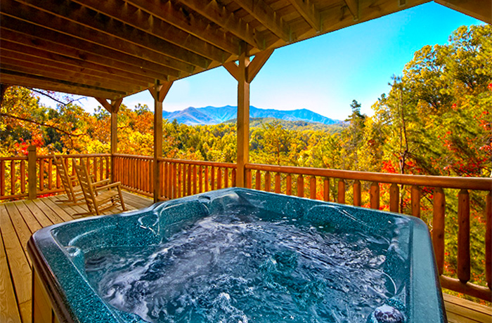 Gatlinburg Cabin View in Fall