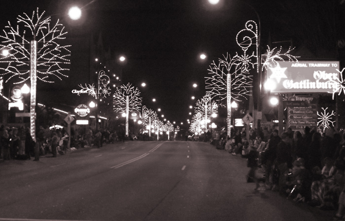 Downtown Gatlinburg During Winter Magic