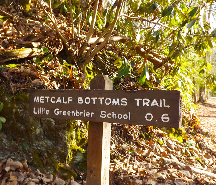 Metcalf Bottoms Trail Sign