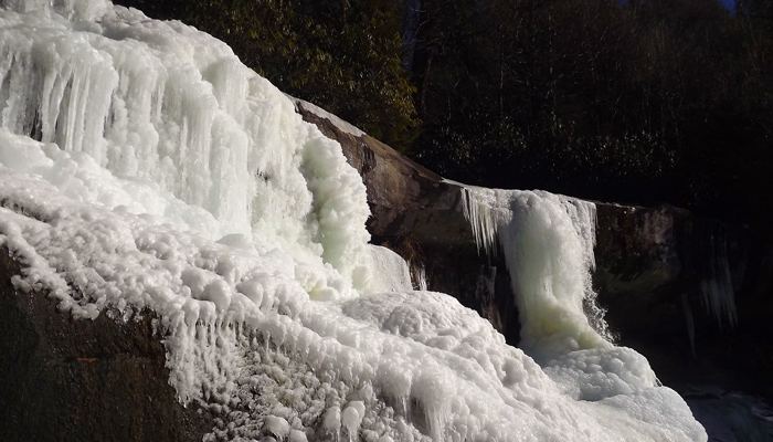 Frozen Waterfall in the Smoky Mountains