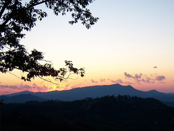 Sunset in the Smoky Mountains Near Gatlinburg