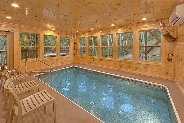 Indoor Cabin Pool Near Dollywood Smoky Mountains